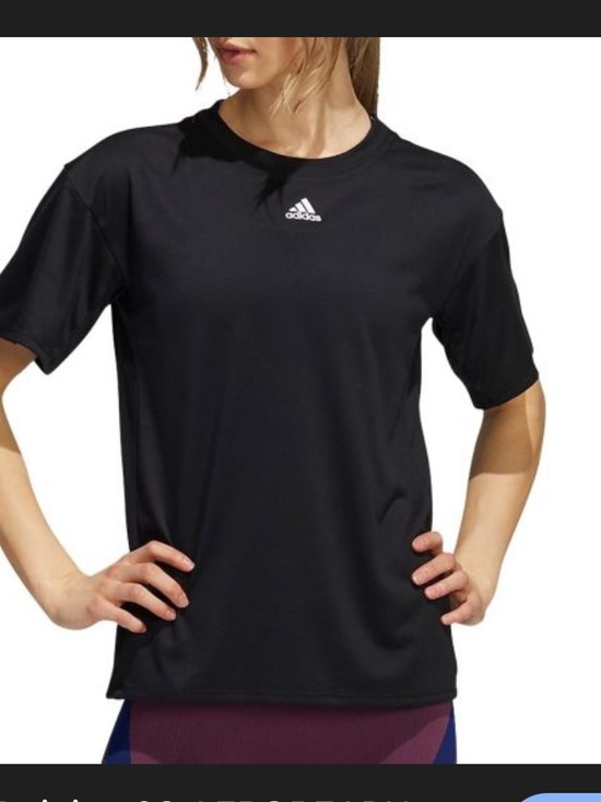 adidas Tops - Adidas Shirt - black Prime Green Aero Ready w/rubber stripes